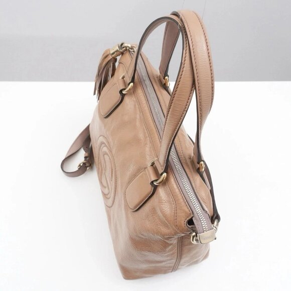 Gucci Soho Shoulder Bag Large Beige Leather - Picture 6 of 15